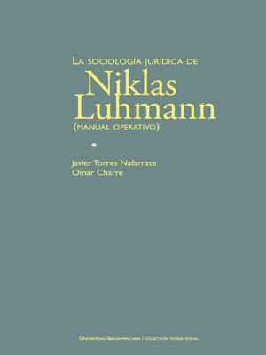 cover image of La sociología jurídica de Niklas Luhmann